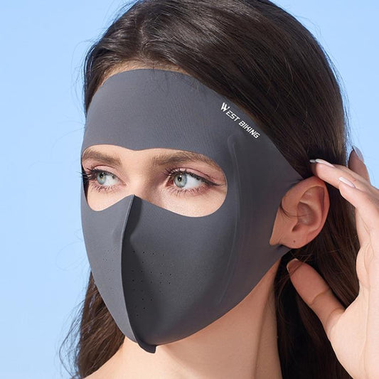 Masque de cyclisme WEST BIKING en soie glacée respirante, protection solaire, taille unique
