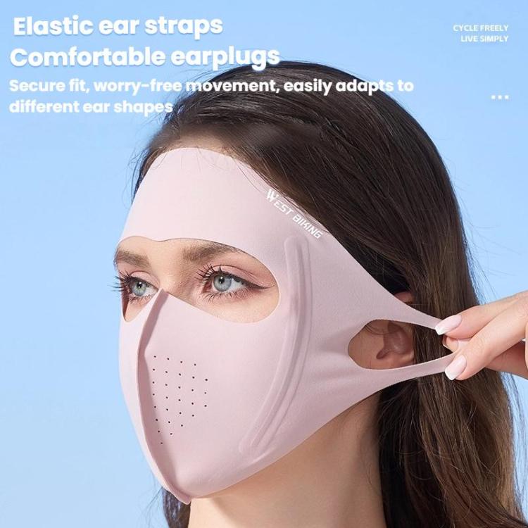 WEST BIKING Sports Cycling Face Mask Ice Silk Breathable Sun Protection Mask, One Size