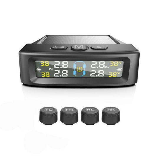 Monitor de presión de cuatro neumáticos TPMS automotriz, versión con sonido de pitido, sensor externo, versión con voz, versión con sonido de pitido, sensor interno, versión con voz