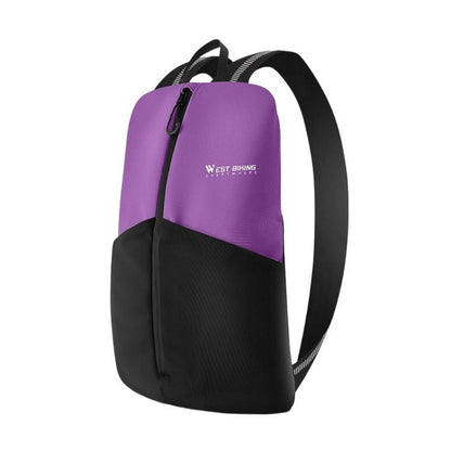 WEST BIKING Bicycle Riding Backpack Reflective Warning Outdoor Lightweight Portable Shoulder Bag