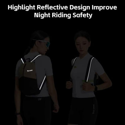 WEST BIKING Bicycle Riding Backpack Reflective Warning Outdoor Lightweight Portable Shoulder Bag