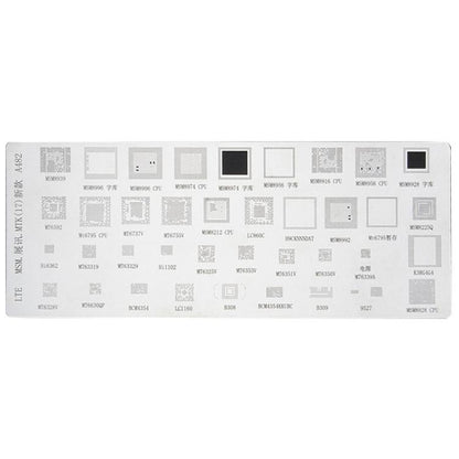 Kaisi 4pcs Solder Paste Stencil Universal Mobile Phone BGA Reballing Stencils 55 Multi-Purpose Steel Mesh, A482+A467+A508