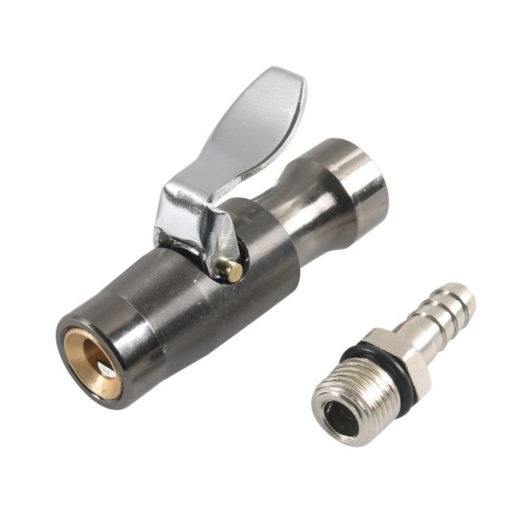 Manomètre de pression des pneus avec buse de gonflage autobloquante de type allemand, mat A10499-01, noir A10499-02, mat + raccord mâle de gonflage A10506, noir + raccord mâle de gonflage A10507