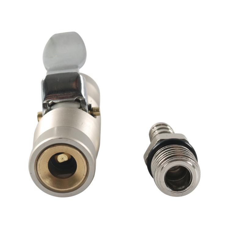 Manomètre de pression des pneus avec buse de gonflage autobloquante de type allemand, mat A10499-01, noir A10499-02, mat + raccord mâle de gonflage A10506, noir + raccord mâle de gonflage A10507