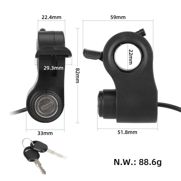 Pour les trottinettes KUGOO / Kukirin G2 Pro / G2 Max, y compris le contacteur à clé, le contacteur à clé