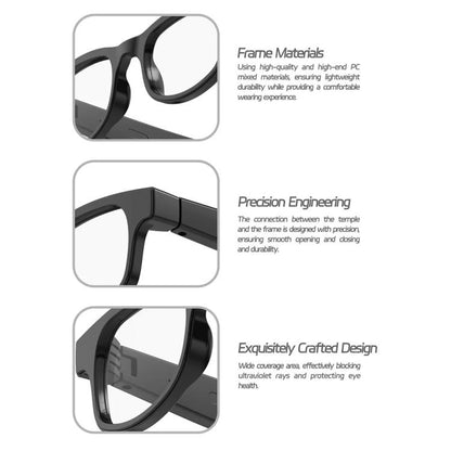 AIMB-V3 Smart Glasses With Interchangeable Sunglasses + Blue Light Blocking Lenses