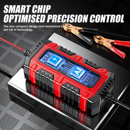 FOXSUR Smart 6V/12V 1.5A Battery Charger 4AH-30AH Lead Acid Battery Maintainer For Motorcycle/Car/ATV, EU Plug, US Plug, UK Plug