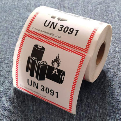 100pcs Logistics Air Freight Carton Sealing Sticker Lithium Battery Label Fragile Label, UN3481: 11x12cm, UN3480: 11x12cm, UN3091: 11x12cm, UN3090: 11x12cm, UN3481: 10x10cm, UN3480: 10x10cm, CAO Air Transport Warning: 11x12cm                           ...