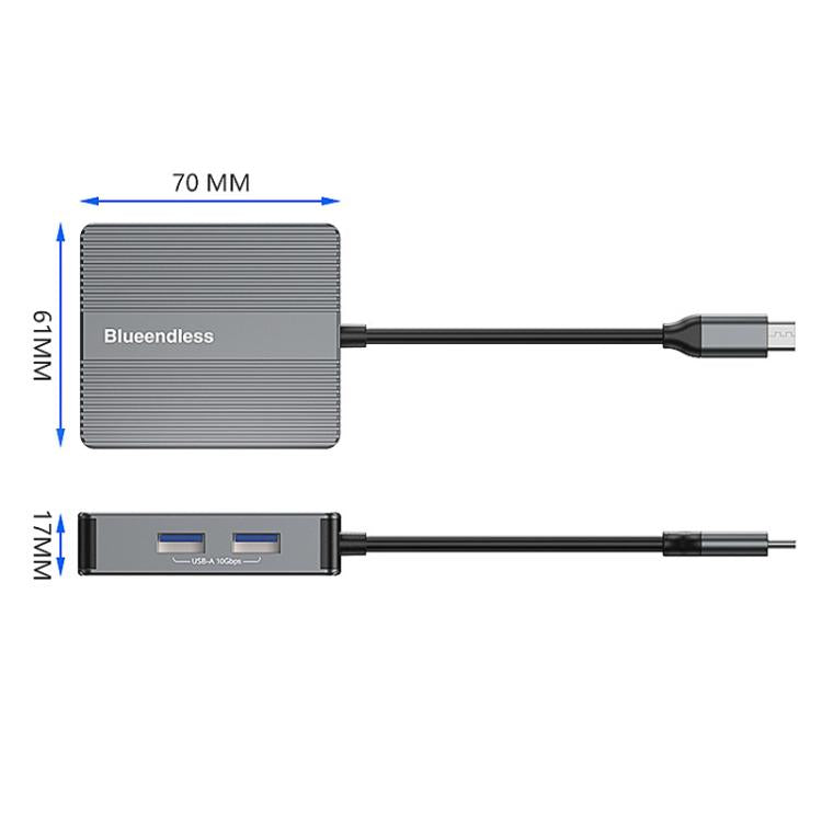 7 In 1 Docking Station Gigabit Ethernet Port High-Speed Transfer HUB