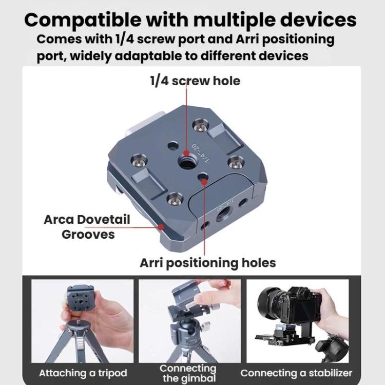 Aluminum Alloy Quick Release Adapter Universal Gimbal Clamp Accessories For Phones DSLRs