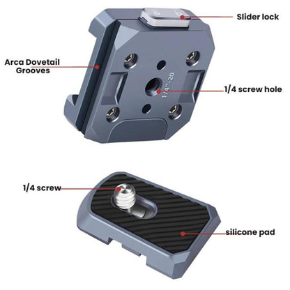 Aluminum Alloy Quick Release Adapter Universal Gimbal Clamp Accessories For Phones DSLRs