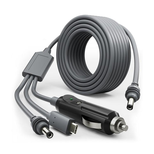 Cargador de coche 3 en 1 de USB tipo C a CC para encendedor de cigarrillos Starlink de 4.ª generación Mini, 3 m, 5 m