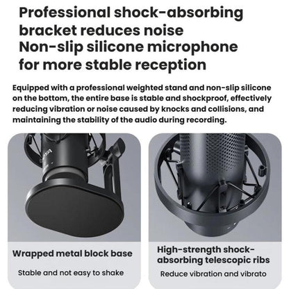 BOYA K9 Built-In Sound Card Quadruple Noise Reduction Desktop Microphone PC Recording Game Live Noise Reduction Microphone