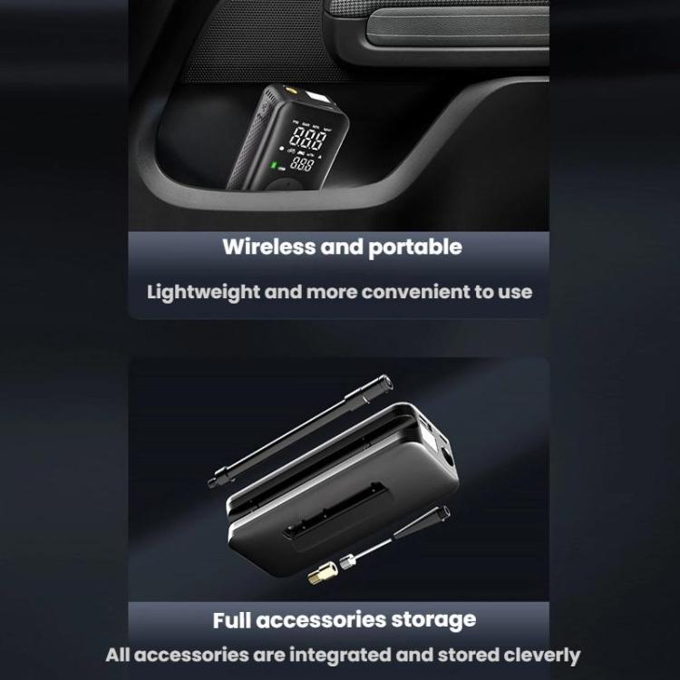 Pompe à air de voiture sans fil intelligente portable avec affichage numérique