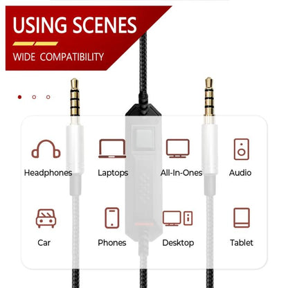For Logitech Astro A10 / A40 Headset Gaming Headset 2m Braided Audio Cable