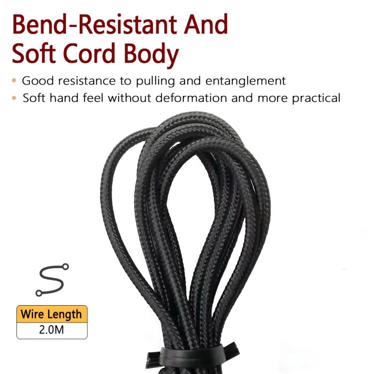 For Logitech Astro A10 / A40 Headset Gaming Headset 2m Braided Audio Cable