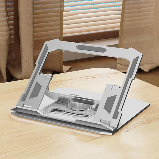 Carbon Steel Laptop Tablet Stand Holder Foldable Desktop Riser With 360-Degree Rotation