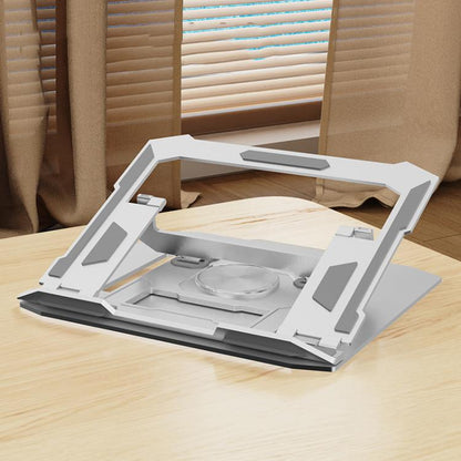 Carbon Steel Laptop Tablet Stand Holder Foldable Desktop Riser With 360-Degree Rotation