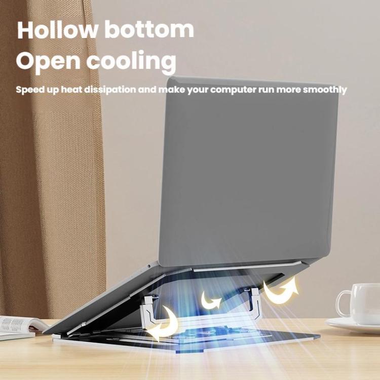 Carbon Steel Laptop Tablet Stand Holder Foldable Desktop Riser With 360-Degree Rotation