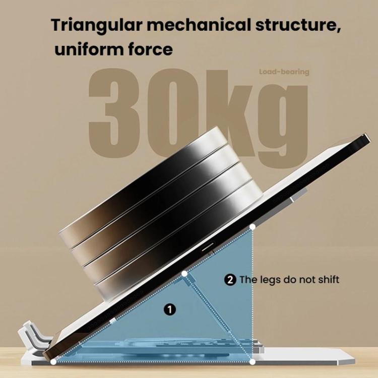 Carbon Steel Laptop Tablet Stand Holder Foldable Desktop Riser With 360-Degree Rotation