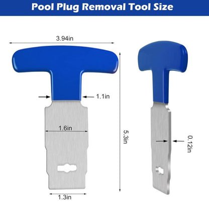 Outil de retrait de bouchon de piscine pour Hayward, bleu