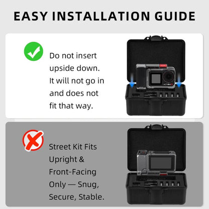 Flymile Carrying Case for DJI Action 5 Pro/4/3 Street Photography Kit Storage Organizer, Safety Box