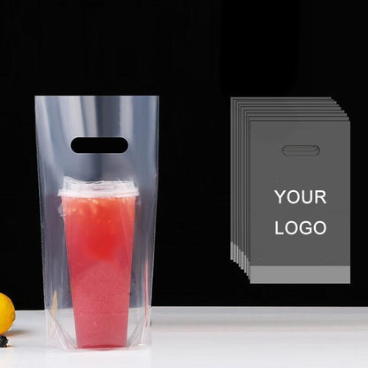 Milk Tea Coffee Disposable Takeout Bags, 100 bags in one package