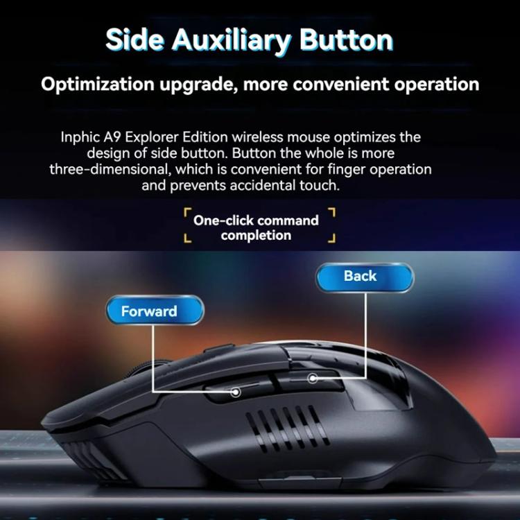 Inphic Bluetooth Wireless Mouse Office & Gaming LED Charging Mice