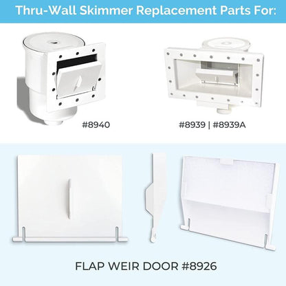 Volet de remplacement 8926 pour porte de skimmer de piscine
