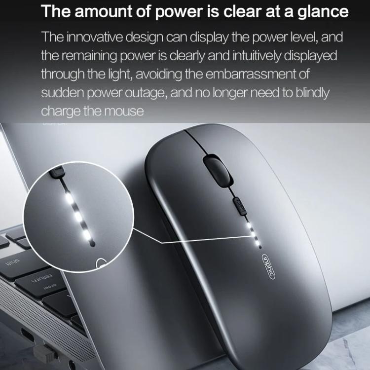 Inphic M1 PRO Wireless Bluetooth Tri-mode Rechargeable Mute Mouse With Battery Level Display