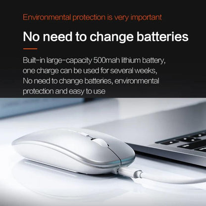 Inphic M1 PRO Wireless Bluetooth Tri-mode Rechargeable Mute Mouse With Battery Level Display