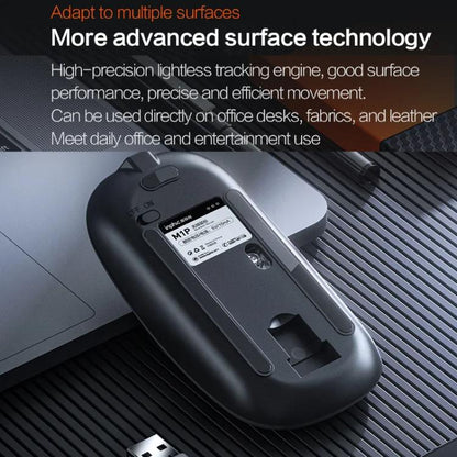 Inphic M1 PRO Wireless Bluetooth Tri-mode Rechargeable Mute Mouse With Battery Level Display