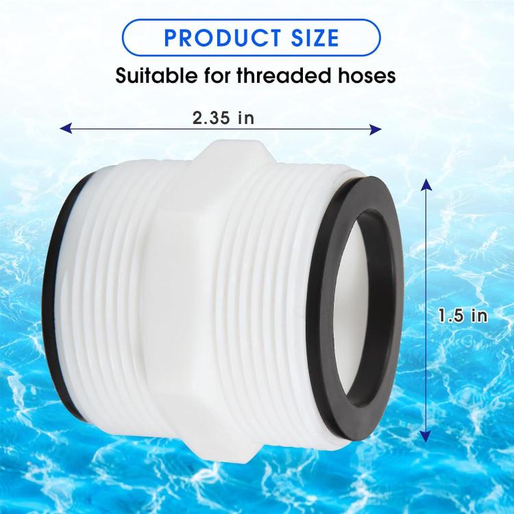 Connecteur bidirectionnel pour tuyau de piscine 1,5 pouce pour Intex, Coleman, Hayward