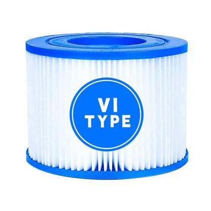 Cartouche de remplacement de filtre de nettoyeur de piscine pour Bestway, Lay-Z-Spa, Coleman, SaluSpa et Intex, Cartouche VI