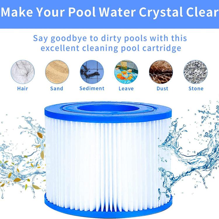 Cartouche de remplacement de filtre de nettoyeur de piscine pour Bestway, Lay-Z-Spa, Coleman, SaluSpa et Intex, Cartouche VI