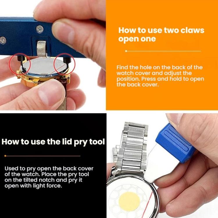 12pcs /Set Watch Back Repair Tool Set