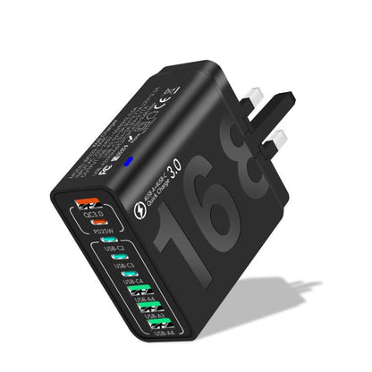 150W 4USB+4Type-C 8 Interface QC3.0 Fast Charging Cell Phone Charger, EU Plug (Black), EU Plug (White), EU Plug (Yellow), US Plug (Black), US Plug (White), US Plug (Yellow), UK Plug (Black), UK Plug (White), UK Plug (Yellow)