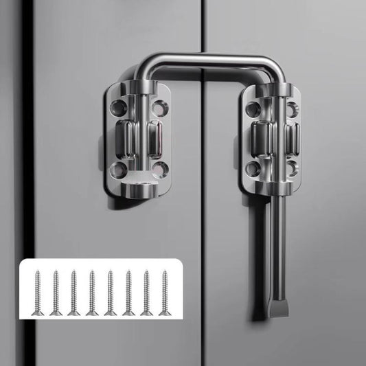 Loquet antivol épaissi à montage en surface pour portes et fenêtres, fixation par vis en acier, fixation par vis noire