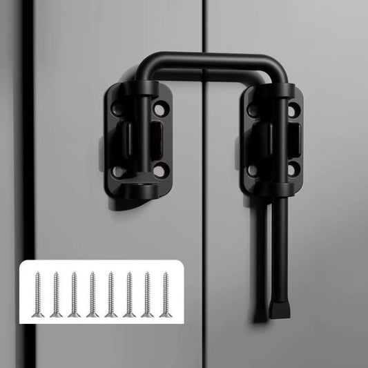 Loquet antivol épaissi à montage en surface pour portes et fenêtres, fixation par vis en acier, fixation par vis noire