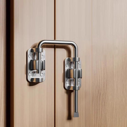 Thickened Anti-Theft Surface-Mount Interior Latch For Doors And Windows, Steel Screw-mounted, Black Screw-mounted