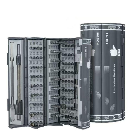 128-In-1 Precision Screwdriver Set With Roll-Up Case Magnetic Repair Tool Kit