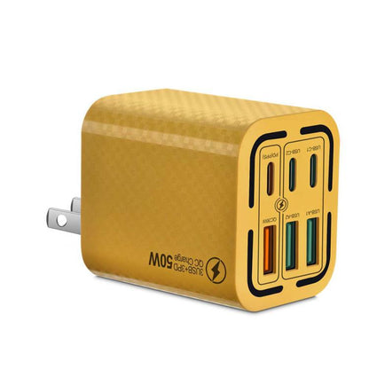 50W 3USB+3Type-C 6 Ports Fast Charging Cell Phone Charger