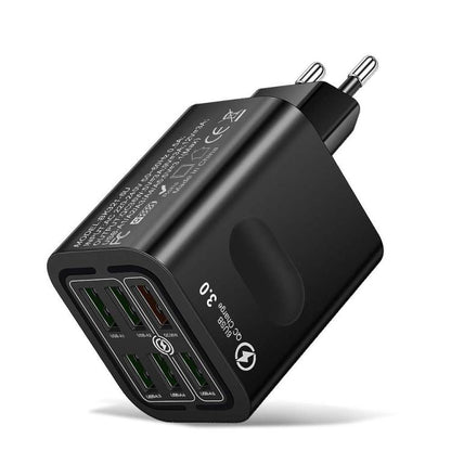 BK321 6USB Multi-port Fast Charging Phone Charger, EU Plug (Black), EU Plug (White), EU Plug (Yellow), US Plug (Black), US Plug (White), US Plug (Yellow), UK Plug (Black), UK Plug (White), UK Plug (Yellow)