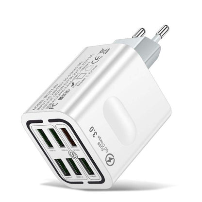 BK321 6USB Multi-port Fast Charging Phone Charger, EU Plug (Black), EU Plug (White), EU Plug (Yellow), US Plug (Black), US Plug (White), US Plug (Yellow), UK Plug (Black), UK Plug (White), UK Plug (Yellow)