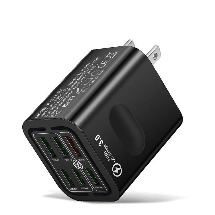 BK321 6USB Multi-port Fast Charging Phone Charger, EU Plug (Black), EU Plug (White), EU Plug (Yellow), US Plug (Black), US Plug (White), US Plug (Yellow), UK Plug (Black), UK Plug (White), UK Plug (Yellow)