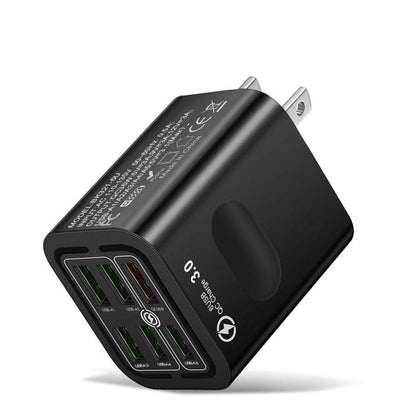 BK321 6USB Multi-port Fast Charging Phone Charger, EU Plug (Black), EU Plug (White), EU Plug (Yellow), US Plug (Black), US Plug (White), US Plug (Yellow), UK Plug (Black), UK Plug (White), UK Plug (Yellow)