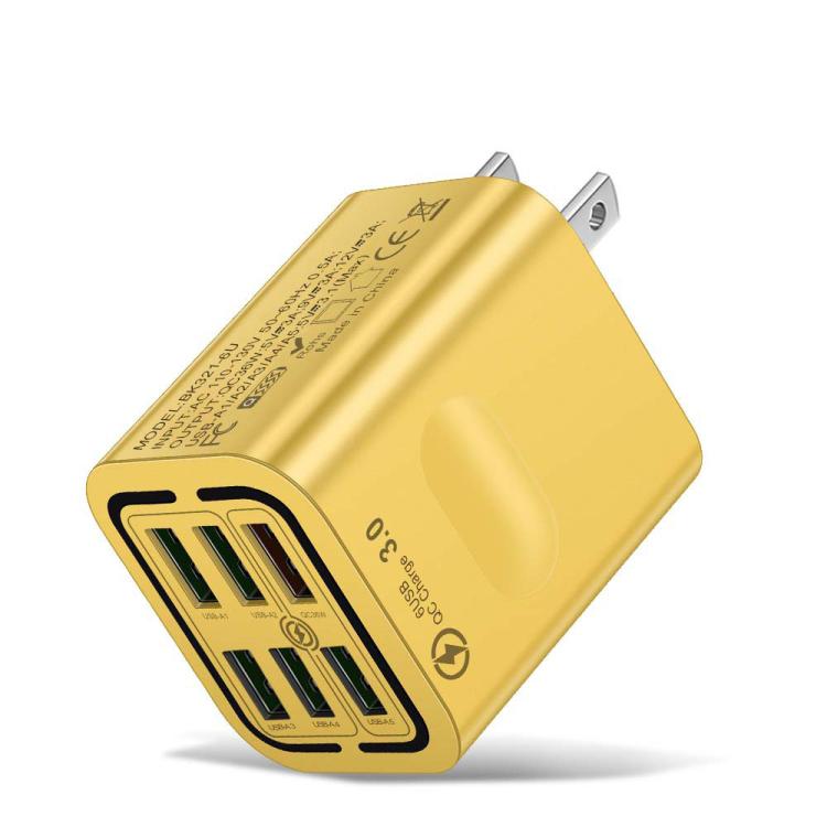 BK321 6USB Multi-port Fast Charging Phone Charger, EU Plug (Black), EU Plug (White), EU Plug (Yellow), US Plug (Black), US Plug (White), US Plug (Yellow), UK Plug (Black), UK Plug (White), UK Plug (Yellow)
