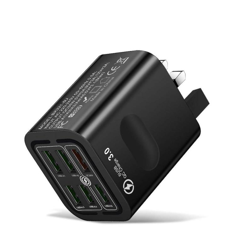 BK321 6USB Multi-port Fast Charging Phone Charger, EU Plug (Black), EU Plug (White), EU Plug (Yellow), US Plug (Black), US Plug (White), US Plug (Yellow), UK Plug (Black), UK Plug (White), UK Plug (Yellow)