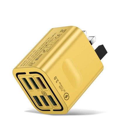 BK321 6USB Multi-port Fast Charging Phone Charger, EU Plug (Black), EU Plug (White), EU Plug (Yellow), US Plug (Black), US Plug (White), US Plug (Yellow), UK Plug (Black), UK Plug (White), UK Plug (Yellow)