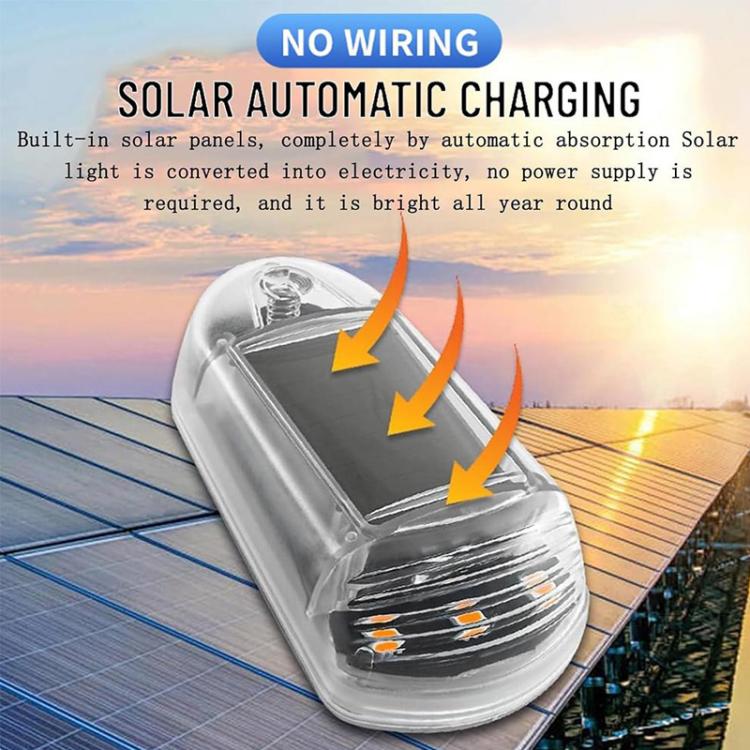 Solar-Powered Roof Warning Light LED Roof Strobe Light For Trucks Pickups